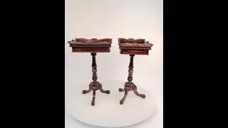 A pair of George IV rosewood flower or crocus tables, attributed to Gillows