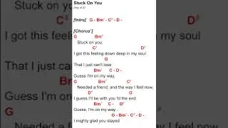 Stuck On You | Key of G  | Iam Tongi | lyrics and chords |