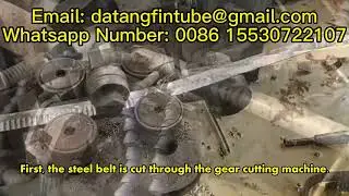 Manufacturing process of serrated finned tube.