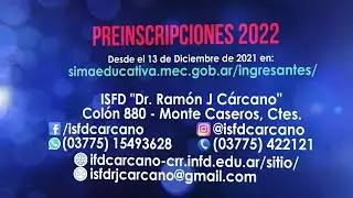 Oferta Académica 2022 - I.S.F.D. "Dr. Ramón J. Cárcano"