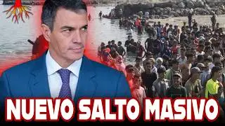NEW ILLEGAL IMMIGRANT INVASION of Ceuta from Morocco