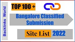Bangalore Classified Submission Sites 2022 | Off-Page SEO | Backlinksworld