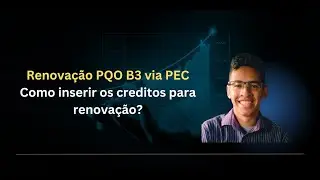 Renovação PQO B3 - Como inserir os creditos para renovação via PEC?