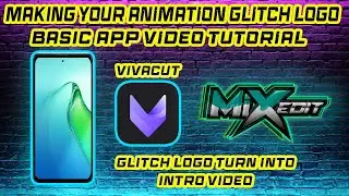 VivaCut app: it's BASIC ! Glitch LOGO TURN into INTRO VIDEO. video tutorial