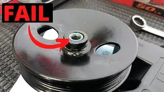 Replacing Power Steering Pump BECAUSE PULLEY FLEW OFF! (2005 Jeep Liberty 3.7L)