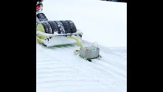 Tracksetter Ivak Compact and Ivak SnowRoller 112 make a ski track