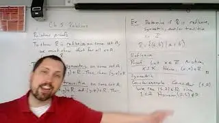 Section 5.1 (part 5) - Proving reflexive, symmetric, and transitive