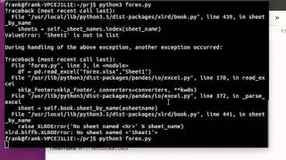 Plotting Stock Market Data using Matplotlib and XLSX (Python)