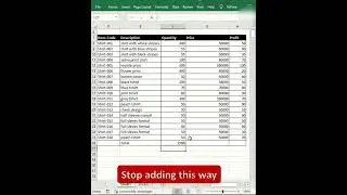Change the way you sum 😎 | Shortcuts that Speed-up work 🚀 | excel shorts