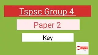 Tspsc group 4 Paper -2 Key#tspsc#group4 key#Telangana State public service commission #
