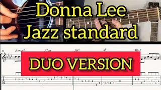 DONNA LEE/3 speeds training/Ben-T-Zik Guitar jazz duo tutorial #13 + SCORE/TAB (REGGAE-GYPSY SWING!)