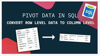 SQL | PIVOT data | Convert data from ROW level to COLUMN level | Using CASE