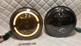 Фары светодиодные LED Niva Нива "G-style" Черные