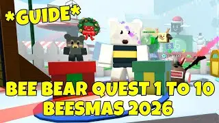 BEE BEAR 1 TO 10 QUEST & REWARD *GUIDE* BEESMAS 2025-2026 | BEE SWARM SIMULAOR | ROBLOX