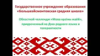 Областной челлендж «Мова краіны маёй», приуроченный ко Дню родного языка и толерантности