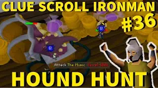 The First MIMIC Boss Fight! - Clue Scroll Ironman #36 (Hound Hunt)