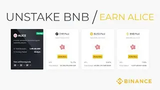 Cara Unstake BNB Earn ALICE di Binance Launchpool | Passive Income 2021
