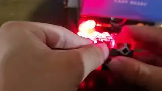 Three Lego Red Light Bricks