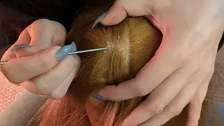 ASMR Satisfying Scalp Check for Dandruff 💆‍♀️( no talking)