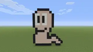 Minecraft Pixel Art - Worm From Worms