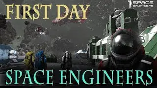 Space Engineers First Day LIVE - Setting up a Starter Base & Drill Rover (Steam New Release)