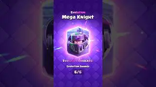 Mega Knight Evolution unlocked 😈 #clashroyale
