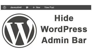How To Hide WordPress Admin Bar