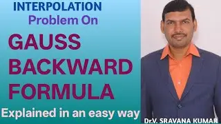 Gauss Backward formula problem 