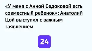 «У меня с Анной Седоковой есть совместный ребенок»: Анатолий Цой выступил с важным заявлением