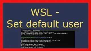 WSL uses root user after import | How to set default user in WSL