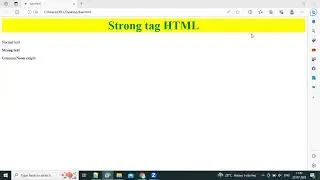 How to use strong tag in html
