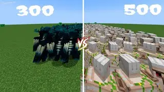 300 WARDEN VS 500 IRON GOLEM. MINECRAFT BATTLE