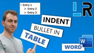 MS Word: Indent Bullet In Table - 1 MINUTE