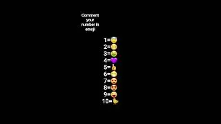 comment your number in emoji #emoji #number