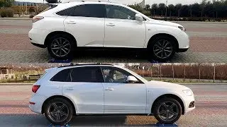 SLIP TEST - Lexus RX-350 3.5 V6 F-Sport AWD vs Audi Q5 2.0 TDI Quattro - 