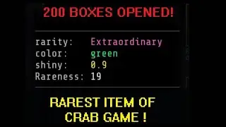 How I got the Rarest Item in CrabGame
