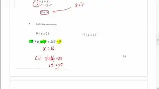 Solving 1 step equations