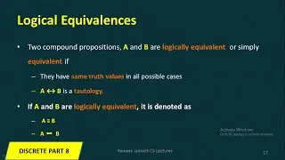 Logical Equivalences in Propositions(Malayalam) | Discrete Mathematics Part 8