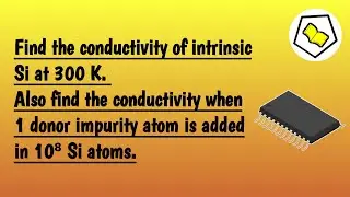 Find the conductivity of intrinsic Si and conductivity when 1 donor impurity atom is added | Part 1