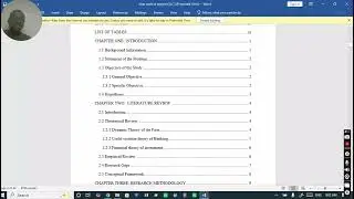 Table of content and list of figures creation