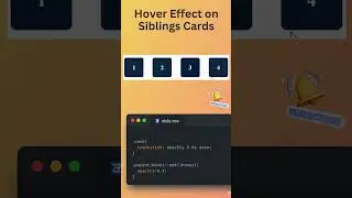 Hover Effect on siblings cards in css 