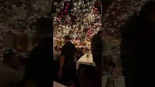 Celebrating Christmas eve at Snug German restaurant known for its elaborate holiday decorations