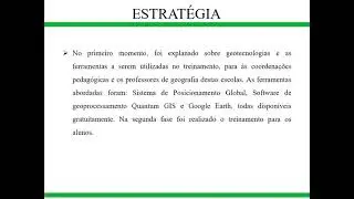 UTILIZAÇÃO DE GEOTECNOLOGIAS COMO ESTÍMULO NO PROCESSO DE ENSINO/PRENDIZADO