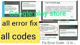 How To Fix ALL Google play Store Errors (EASY) In Android Phone 2019