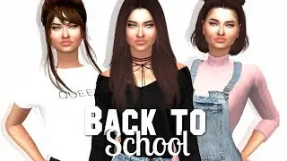 The Sims 4: CAS | 3 Back to School Outfit Ideas + FULL CC LIST & SIM DOWNLOAD!