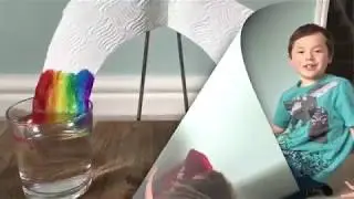 How to make a kitchen roll rainbow.