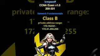 Cisco CCNA: Class B Private address range? - #icmpwolf #ciscoccna #class_b