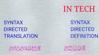 SYNTAX DIRECTED TRANSLATION | RUN TIME ENVIRONMENT| SDD AND SDT|COMPILER DESIGN| 