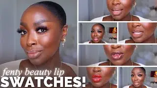 I SWATCHED ALL OF THE Fenty Beauty Gloss Bomb Stix High Shine Gloss Stix & Trace’d Out Lip Liners