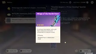 NEW free amazon prime wings - Wings of the Starlit Feast are finally here in Genshin Impact